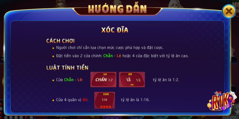 Gợi ý 6 cách chơi xóc đĩa luôn thắng dành cho các cược thủ 2 Luật chơi xóc đĩa online